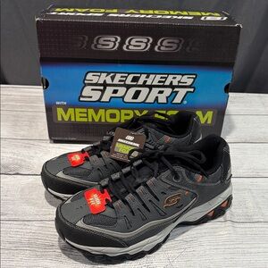 Men’s Skechers Memory Foam After Burn Athletic Shoe size 11 WIDE width sneakers